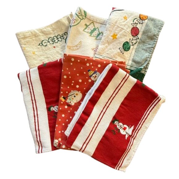Christmas/Winter Kitchen Dish Towels Lot of 6 - Picture 1 of 11